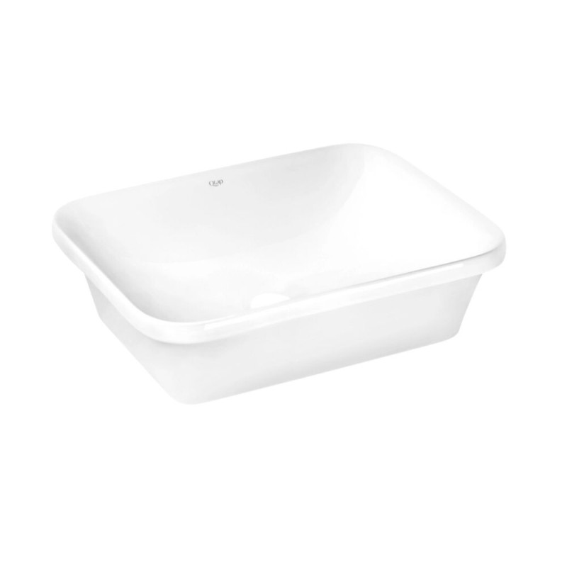 Qtap Комплект Scorpio: Раковина врізна прамокутна 500х380х145 мм White + Донний клапан PU02