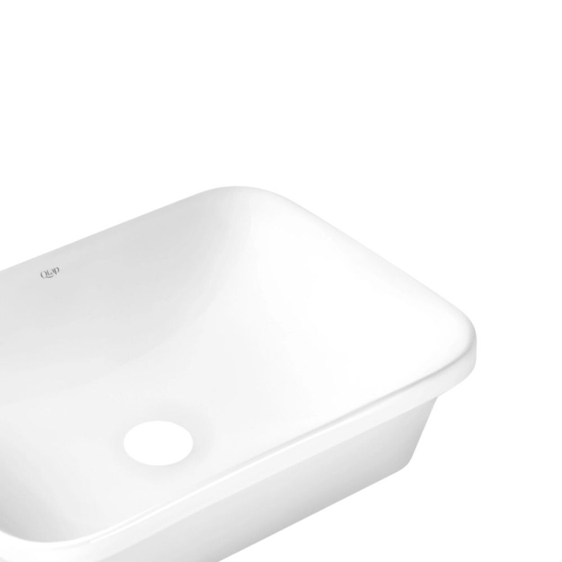 Qtap Комплект Scorpio: Раковина врізна прамокутна 500х380х145 мм White + Донний клапан PU02