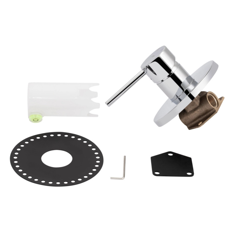 Qtap Комплект для гігієнічного душу Spring Chrome: Змішувач QTSPRCRM + Підключення з тримачем QTCRMBH030 + Лійка QTCRMA021 + Шланг QTHADPVC120C