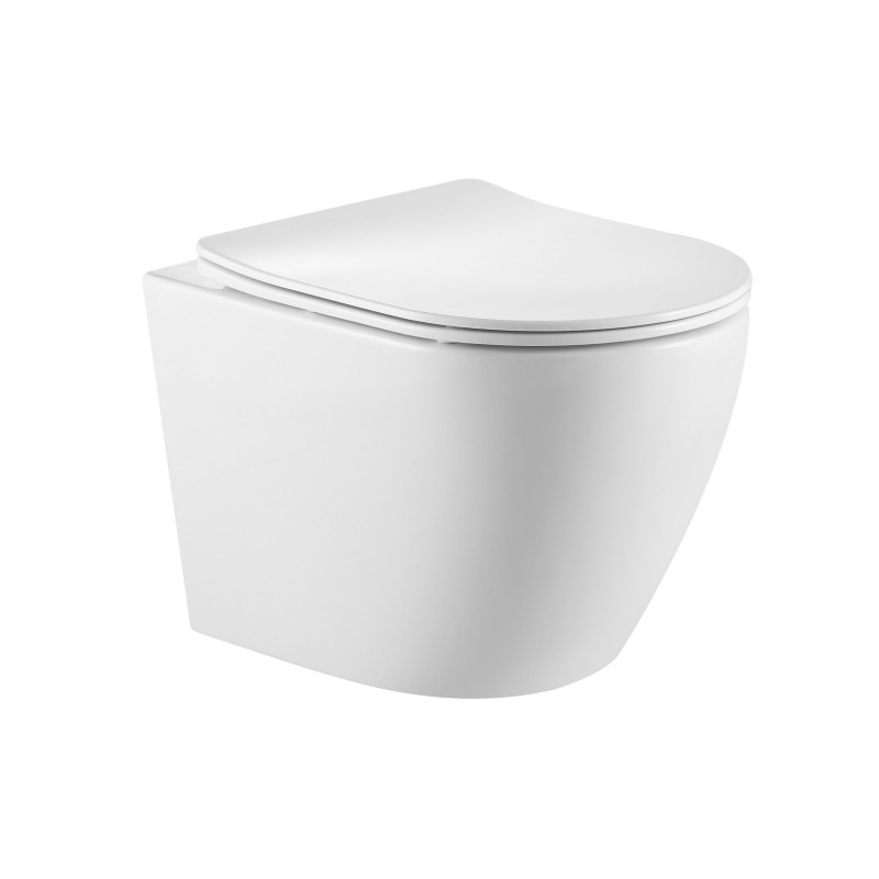 Qtap Унітаз підвісний Robin Ultra Quiet безобідковий з сідінням Soft-close 520x365x365 мм WHITE