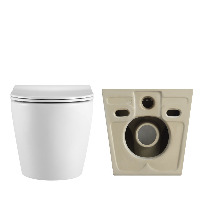 Qtap Унітаз підвісний Robin Ultra Quiet безобідковий з сідінням Soft-close 520x365x365 мм WHITE