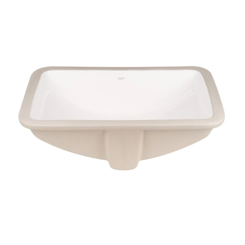 Qtap Комплект Stork: Раковина врізна прамокутна 530x370x200 мм White + Донний клапан PU02O