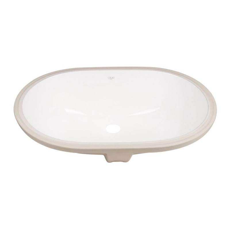 Qtap Комплект Stork: Раковина врізна овальна 560x395x195 мм White + Донний клапан PU02O