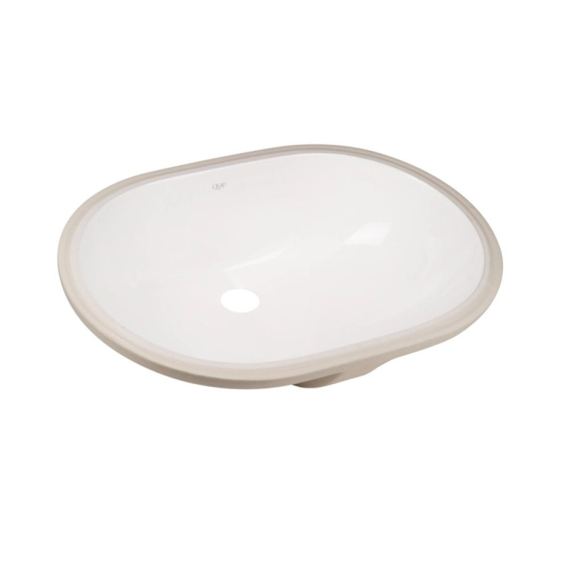 Qtap Комплект Stork: Раковина врізна овальна 560x395x195 мм White + Донний клапан PU02O