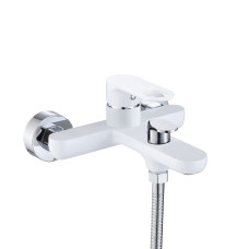 Qtap Змішувач для ванни Jay (з душовим гарнітуром) QTJAY259CRW45553 Chrome/White