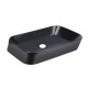 Qtap Комплект Scorpio: Раковина накладна прамокутна 550х390х120 мм Matt Black + Донний клапан PU03