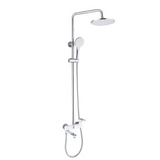 Qtap Душова система універсальна Jay на три споживача (з виливом) QTJAY111CRW45555 Chrome/White