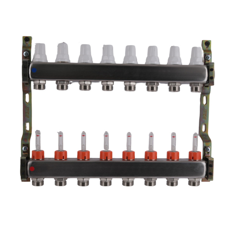 Колектор з витратомірами (нерж.) 3/4" х8 Icma № К073 (87K073PL32)