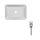 Qtap Комплект Virgo: Раковина накладна прамокутна 490х350х110 мм White + Донний клапан PU02