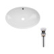Qtap Комплект Dove: Раковина накладна овальна 625x415x150 мм White + Донний клапан PU02O