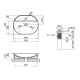 Qtap Комплект Scorpio: Раковина накладна овальна 505x385x120 мм White + Донний клапан PU02
