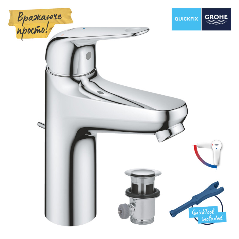 Grohe Swift Одноважільний змішувач для раковини 1/2" M-розміру (24328001)