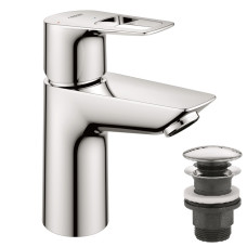 Grohe BauLoop New Одноважільний змішувач для раковини S-Size + нажимний донний клапан (23883001)