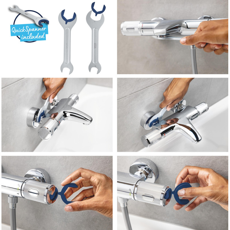 Grohe QuickFix Start Однорычажный смеситель для ванны + душевой набор (25283002)