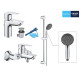 Grohe Набiр змiшувачiв QuickFix Start Edge 3 в 1 для ванни (UA202501SQ)