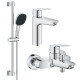 Grohe Набiр змiшувачiв QuickFix Start 3 в 1 для ванни (UA202301ME)