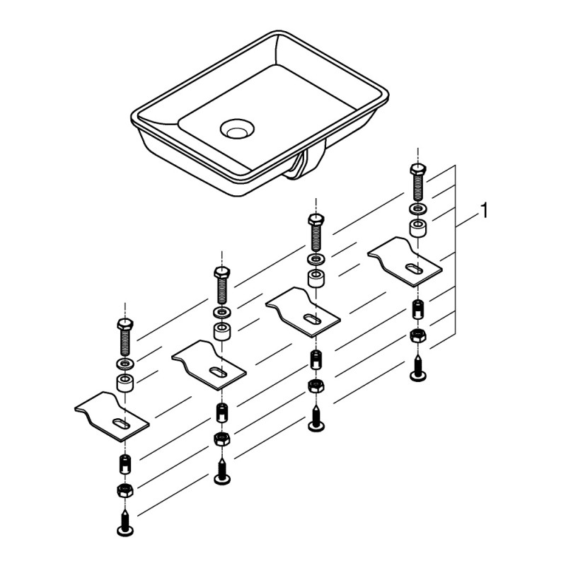 Grohe Cube Ceramic Раковина 50 вбудованого монтажу під стільницю 492х370 мм (3948000H)