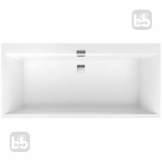 VILLEROY & BOCH SQURO EDGE 12 ванна 180*80см з ніжками та зливом-переливом, колір white alpin, (UBQ180SQE2DV-01)
