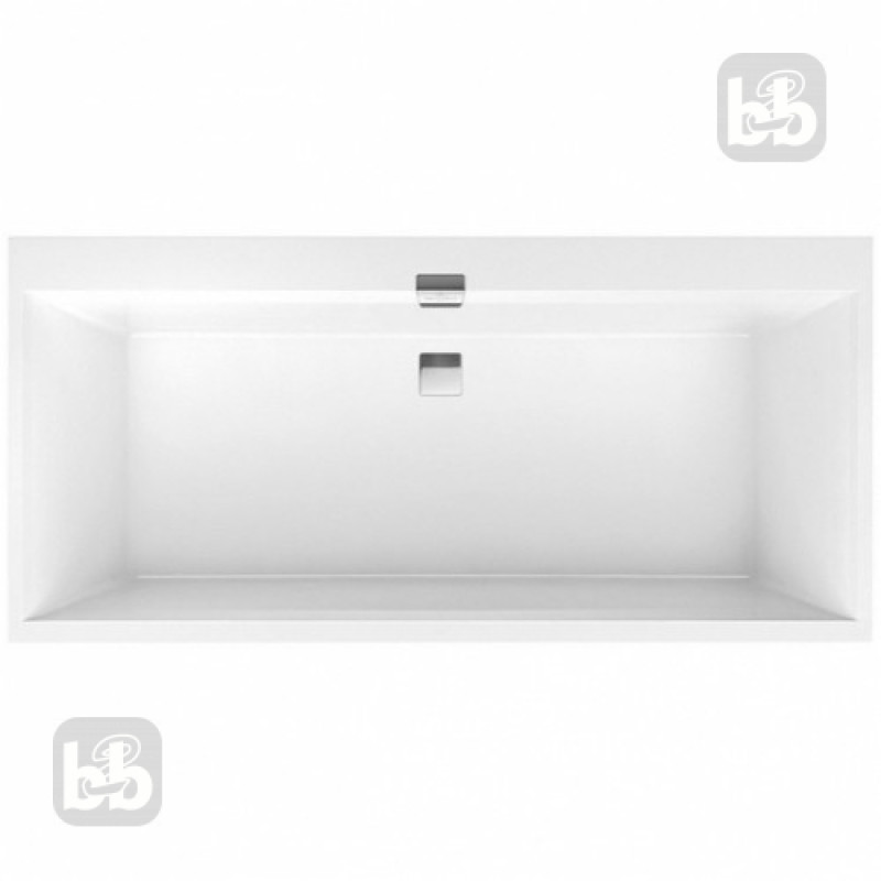 VILLEROY & BOCH SQURO EDGE 12 ванна 180*80см з ніжками та зливом-переливом, колір white alpin, (UBQ180SQE2DV-01)