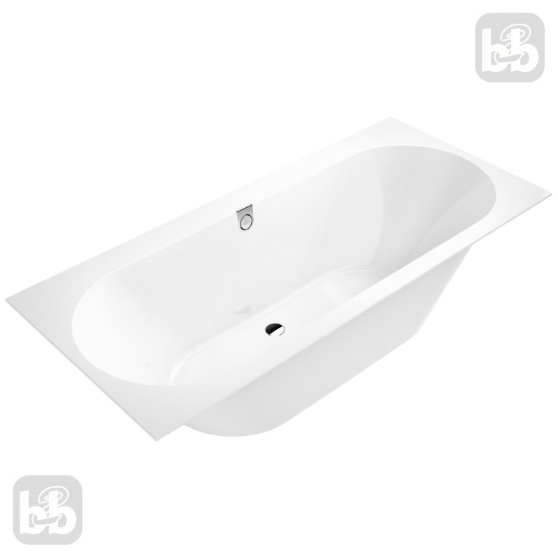 VILLEROY & BOCH OBERON 2.0 Ванна кварилова 170х75 з ніжками та зливом-переливом, (UBQ170OBR2DV-01)