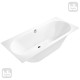 VILLEROY & BOCH OBERON 2.0 Ванна кварилова 170х75 з ніжками та зливом-переливом, (UBQ170OBR2DV-01)