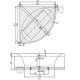 VILLEROY & BOCH SQUARO Кутова Ванна 145 * 145 без панелі, (UBQ145SQR3V-01)