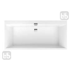 VILLEROY & BOCH SQUARO EDGE 12 ванна 160*75см, с ножками, с комплектом слив/перелив, (UBQ160SQE2DV-01)