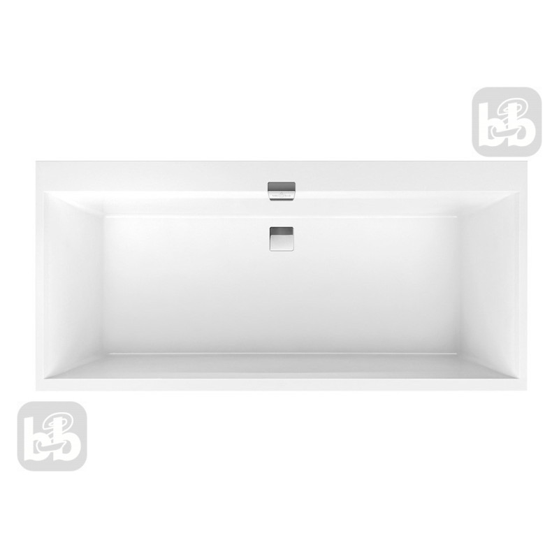 VILLEROY & BOCH SQUARO EDGE 12 ванна 160*75см, с ножками, с комплектом слив/перелив, (UBQ160SQE2DV-01)