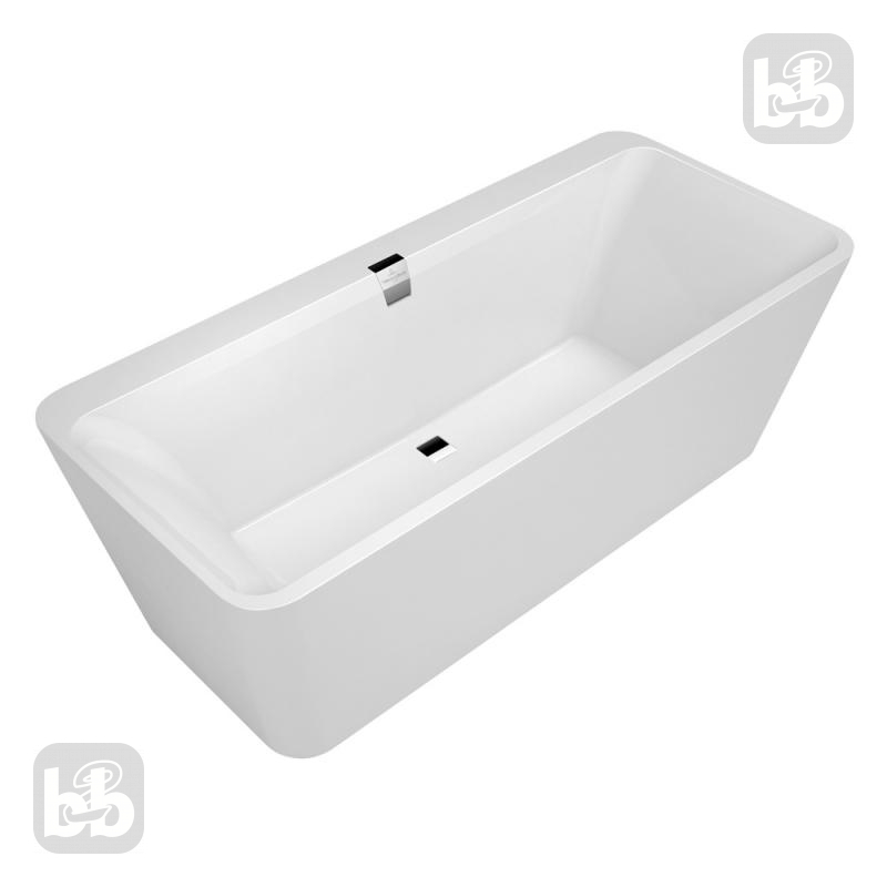 VILLEROY & BOCH SQUARO ванна 180*80см, колір білий альпін, матеріал Quaryl, (UBQ180SQE9T2V-01)