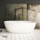 PAA VABELL/00 BELLA Ванна окремостояча 170см з литого (штучного) каменю, з інтегрованим сифоном, білий глянець