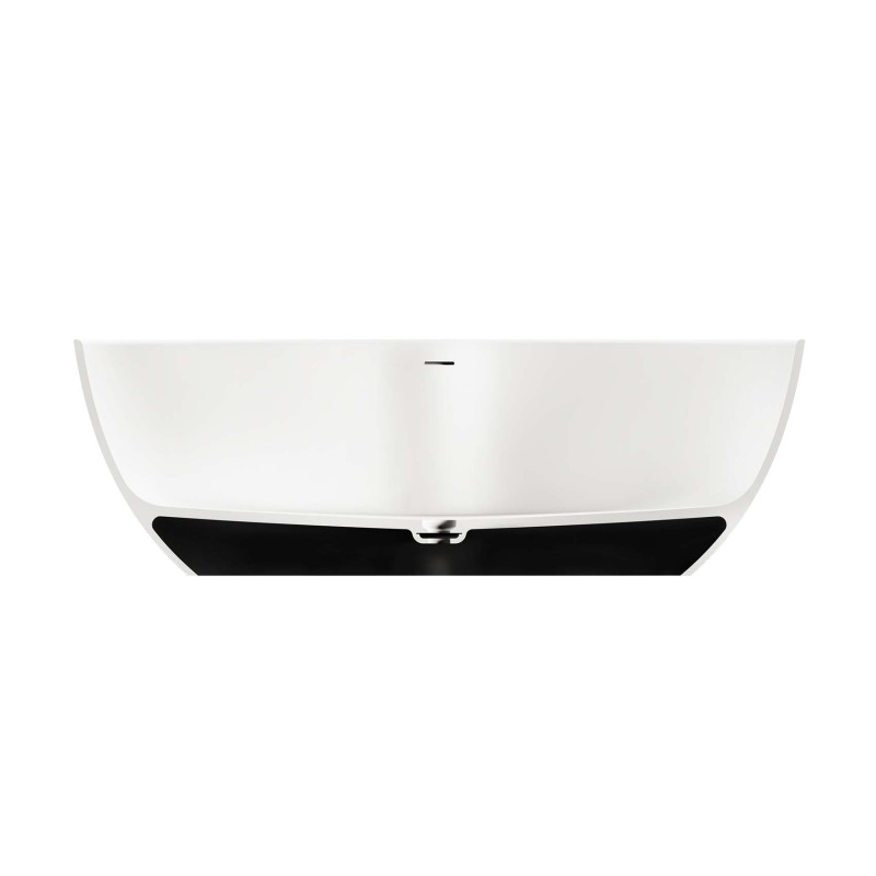 PAA VABELS/00 BELLA Ванна окремостояча 170см з литого (штучного) каменю Silkstone, з інтегрованим сифоном, білий матовий