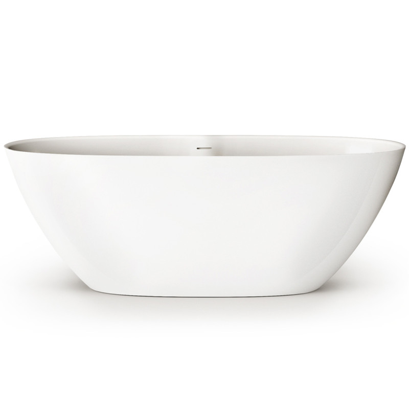 PAA VAPERL175/00 Perla Ванна окремостояча 175см з литого (штучного) каменю, з інтегрованим сифоном, колір білий глянець