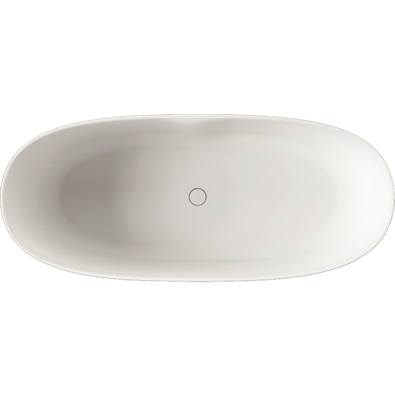 PAA VAPERL175/00 Perla Ванна окремостояча 175см з литого (штучного) каменю, з інтегрованим сифоном, колір білий глянець