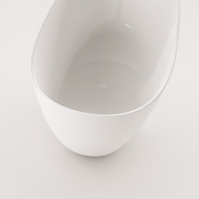 PAA VAPERL175/00 Perla Ванна окремостояча 175см з литого (штучного) каменю, з інтегрованим сифоном, колір білий глянець