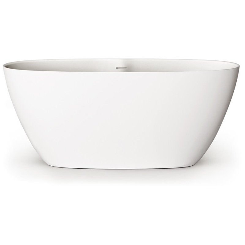 PAA VAPERLS145/00 Perla Ванна окремостояча 145см з литого (штучного) каменю Silkstone, з інтегрованим сифоном, колір білий мат