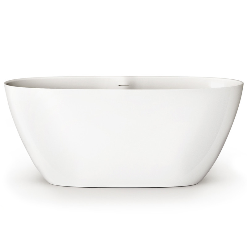 PAA VAPERL145/00 Perla Ванна окремостояча 145см з литого (штучного) каменю, з інтегрованим сифоном, колір білий глянець