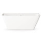 PAA VAQUAWAS/00 QUADRO WALL Ванна пристінна 160см з литого (штучного) каменю Silkstone, з інтегрованим сифоном, колір білий мат