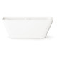 PAA VAQUAS/00 QUADRO Ванна окремостояча 159см з литого (штучного) каменю Silkstone, з інтегрованим сифоном, колір білий мат