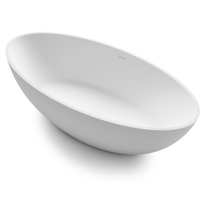 TREESSE V307BL CAREZZA Ванна зі штучного каменю 170 x 80 x 52h +сифон Crias400S51 NEU, білий