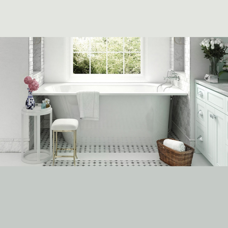 PAA VAVARL/00 VARIO L Ванна прямокутна із литого каменю 1700х750, білий глянець