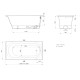 PAA VAVARM/00 Vario M Ванна прямокутна із литого камня 160х75, колір білий глянець