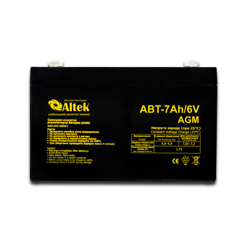 Altek Акумулятор ABT 7Ah 6V AGM (2114990)