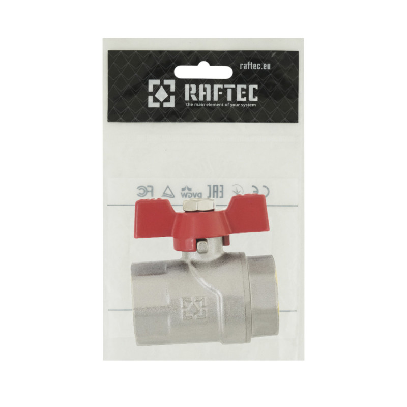 Raftec Кран кульовий RED PN40 ВВ 3/4" метелик CBB-02