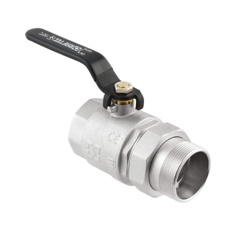 Raftec Кран кульовий з американкою BLACK PN20 ВН 2" DRBS6