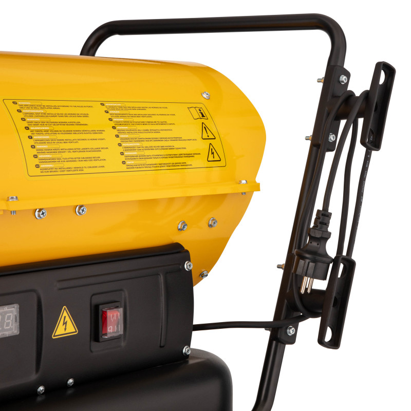 2E Теплова гармата дизель/гас, непрямого нагріву, 30кВт, 400м кв, 780м куб/год, колеса, IPX4, жовтий (2E-DHI30780)