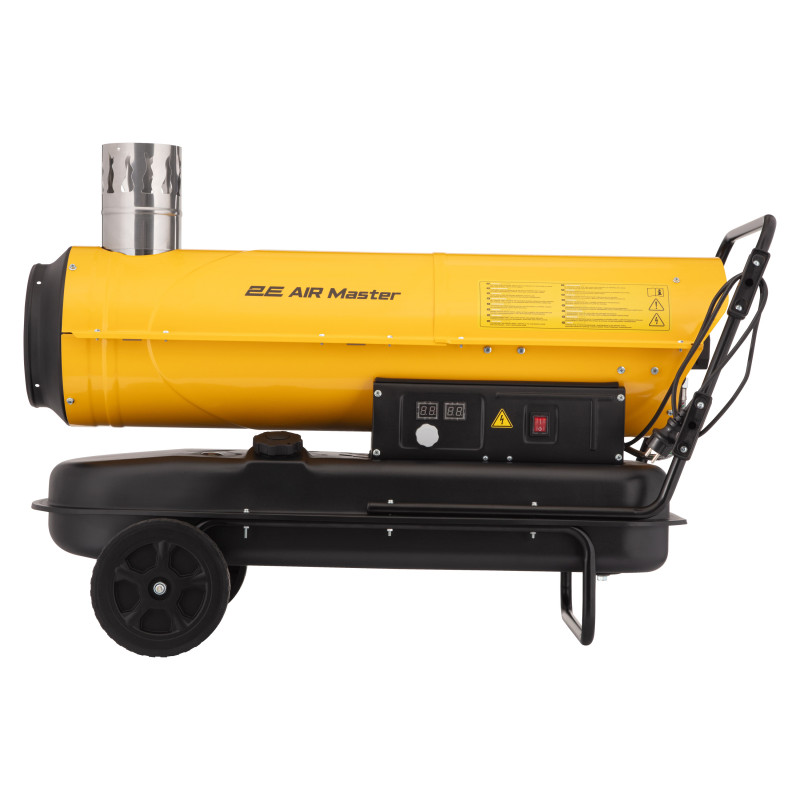 2E Теплова гармата дизель/гас, непрямого нагріву, 30кВт, 400м кв, 780м куб/год, колеса, IPX4, жовтий (2E-DHI30780)