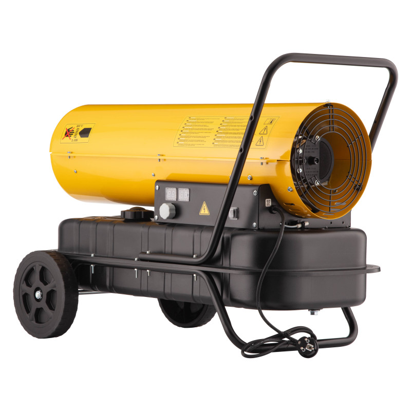 2E Теплова гармата дизель/гас, прямого нагріву, 30кВт, 380м кв, 750м куб/год, колеса, IPX4, жовтий (2E-DH30750)