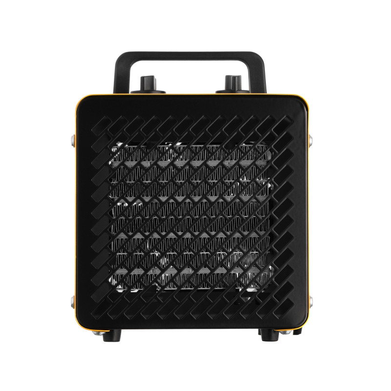 2E Теплова гармата електрична Ceramic, 2кВт, 20м кв, 142м куб/год, керамічний нагрів. елемент (PTC), жовтий (2E-AHC2000S)