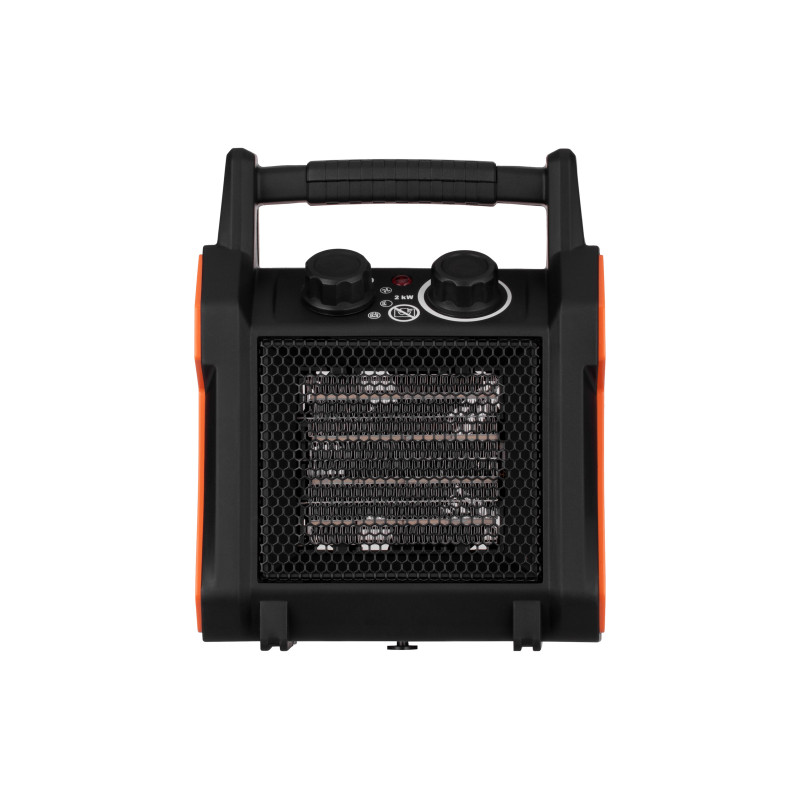 2E Теплова гармата електрична, 2кВт, 20м2, 139 м3/год, керам. нагр.елемент (PTC), переносна, чорний (2E-AHC2000P)