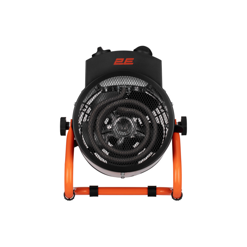 2E Теплова гармата електрична, 3кВт, 30м2, 286 м3/год, нагр.елемент - нерж.сталь, IPX4, чорний (2E-AHT3000)